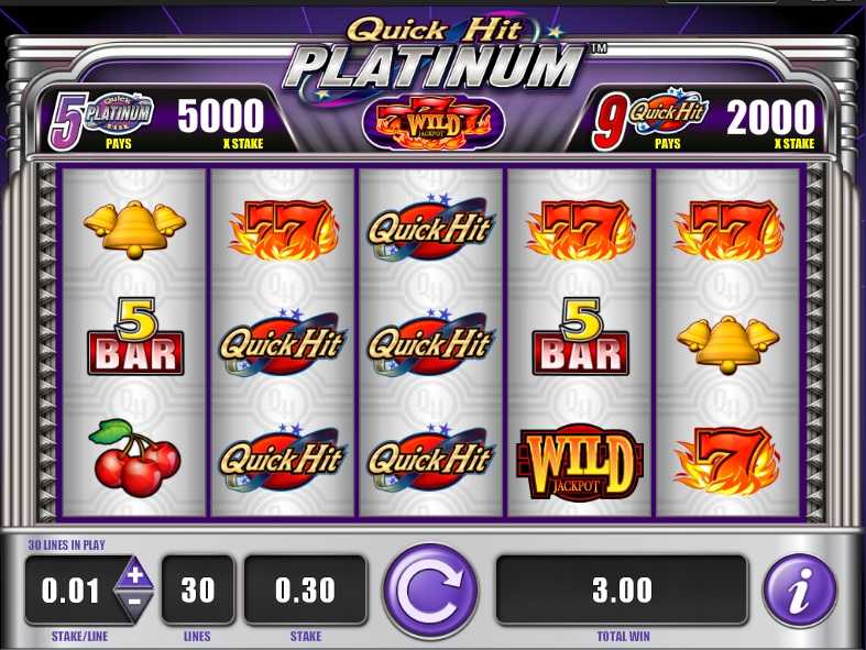 Juego Quick Hit Platinum Triple Blazing 7s